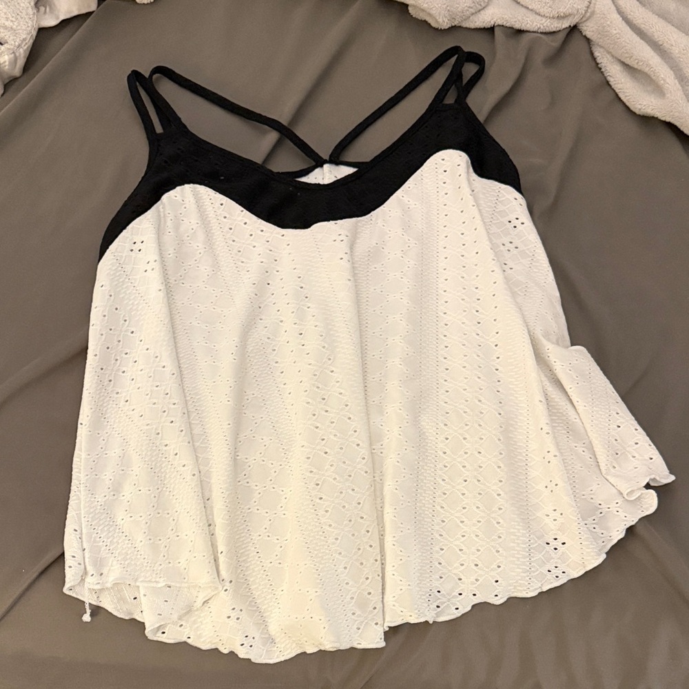 Elegant Black and White Women's Top